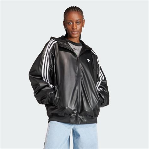 adidas fake leather jacket